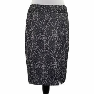 WORTHINGTON Black Lace Pencil Straight Skirt 10